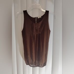 🦩GREEN GENERATION Lightweight Brown Sleeveless Zipper Closure In Back medium